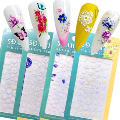 China wholesale colorful 5D sticker 2021 5D nail art decoration for sale