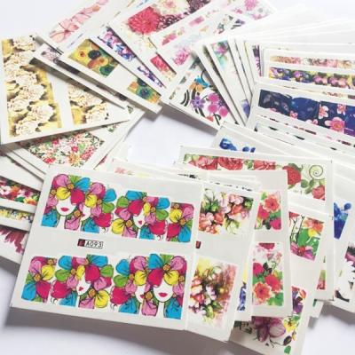 China Water Transfer Nail Art Sticker Water Transfer Stickers Flower Stickers Mix Flowers 50pcs/bag for sale