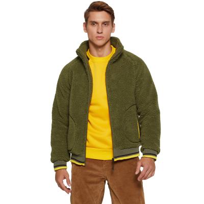 China Heavy wool crop jacket hoodie/mens winter down lambswool coats nylon high quality loose warm thick zipper plus size men's jackets for sale