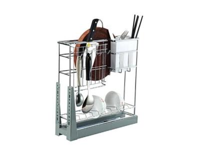 China Simple Kitchen Cabinet Basket Iron Material W110 X D410 X H470mm Oem Service for sale