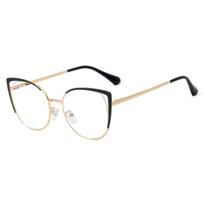 China Optical Frames Alloy Custom Blue Light Blocking Flexible Articulated Spring Hinge Frame Eyeglasses Optical Frames for sale