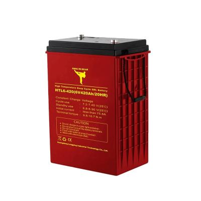 China Power Tools 6v400ah 6v420ah 3years Warranty 5-8 Years Cycle Life Deep Rechargeable Storage Battery AGM UPS GEL Inverter Lead Acid Battery for sale