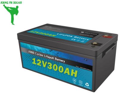 China Home appliances Kungfu 12V300Ah LiFePO4 battery lithium iron phosphate lithium ion battery for RV/Golf cart/yacht/marine/emergency/solar for sale