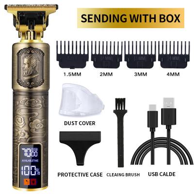 China Usb Professional Bald Electric Direct Charging Trimmer Trimmer Safety T9 Cordless Shaver Men's Hair Clipper for sale