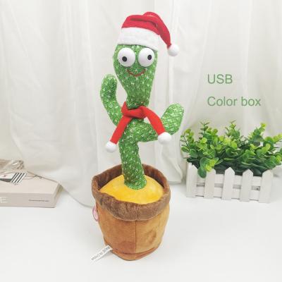 China Kids Toys Chargeable Cactus Dancing Talking USB Dolls Cactus Toy Dancer Cactus for sale