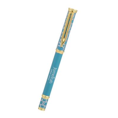 China New design special blue color laser engraved pen for promotion and advertisement for sale