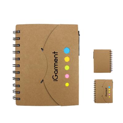 China Custom Promotional ECO Notepad Cover Small Hardcover Logo Notebook Kraft Paper for sale