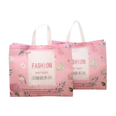 China Non Woven Luxury Custom Eco Friendly Promotional Items Pink Shopping Bag for sale