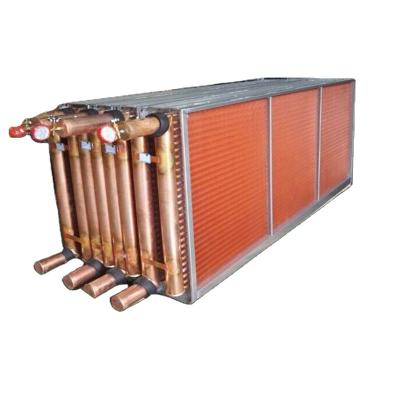 China High energy efficiency-low operating cost Copper Finned tube cold water Refrigeration wort chiller air cooled heat exchanger for sale