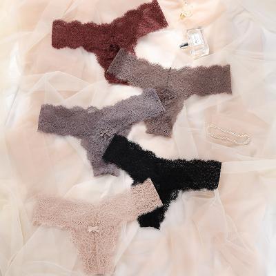 China QUICK DRY Women's Sexy G-String Underwear Briefs Lingerie Briefs Lace Thongs Bikini Panties for sale