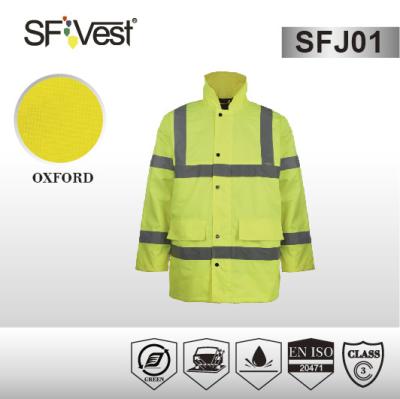 China Workmens High Visibility Work Wear Clothing Reflective Safety Jacket Waterproof and Windbreak for sale