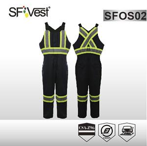 China Canada x back reflective Overalls Or Coveralls OF polyester + cotton with padding CSA Z96-09 for sale