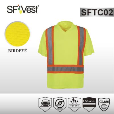 China CSA Z96-09 Polo design Reflective Safety Shirts 5cm reflective tape with padding for sale