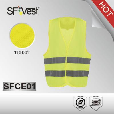 China Promotion 100% polyester knitted fsbric 120g high visibility apparel Child reflective hi vis safety vest EN 1150 for sale