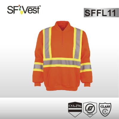 China CSA Z96-09 standard hi vis reflecitve sweatshirt for spring or autumn safety clothing workwear for sale