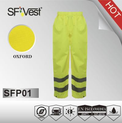 China EN ISO 20471 300D oxfords hi vis workwear reflective safety Pants with PU or PVC coating for sale