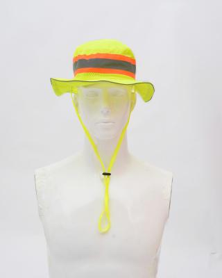 China Worker Men / women safety hats with high visibility reflective tape and padding for sale