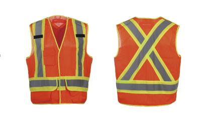 China High visibility clothing class 2 reflective safety vest x back CSA Z 96 for sale