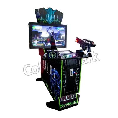 China Entertainment 55' Inch LCD Video Simulator Gun Game Aliens Shooting Game Machine Arcade for sale