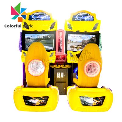 China Entertainment yellow double racing simulator arcade large-scale simulation video game city auto equipment racing game for sale