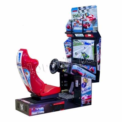 China Hot Selling Colorful Entertainment Park Indoor Children's Center Driving Simulator Video Game One Piece Racing Game Machine for sale