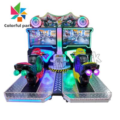 China Indoor Automatic Large Flame Motorcycle Adult Entertainment Entertainment Simulation Racing Game Machine for sale