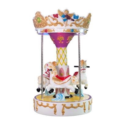 China 3 Plastic Kiddie Player Swing Ride Horse Carousel Amusement Park Rides for sale