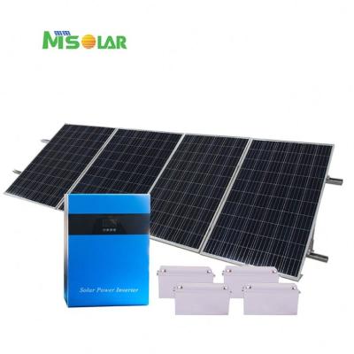 China Volume: 1.6CBM / Weight: 415Kg Solar Panel Price 2kw Off Grid Solar Panel System For Home Use With 12V 100Ah Battery for sale