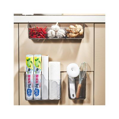 China Stocked Best-selling kitchen storage box Wall mounted Kitchen door hanging storage rack for sale