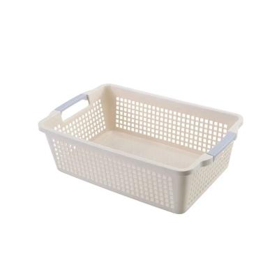 China Nordic Style Hot Sale Wholesale Square Hole Plastic Small Basket Plastic Baskets For Storage for sale