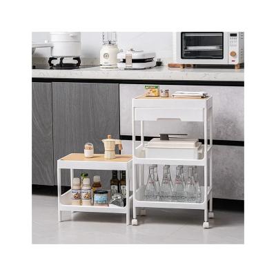 China Wholesale Modern Hot Sale Kitchen Trolley Bathroom Storage Cart Plastic Rack With Wheels for sale