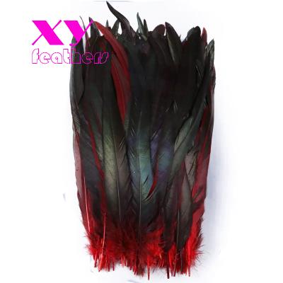 China Party Bleach Dyed Hull Long Saddle Fine Long Thin Grayish Rooster Feathers For Sale for sale