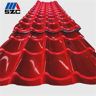 China Sheet Glazed Color Coated Roofing Steel Sheet for sale