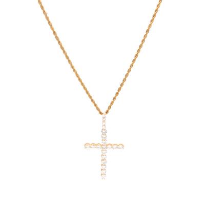 China Hiphop the trend of European and American hip-hop Zircon cross pendants for sale