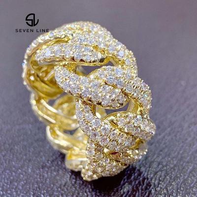 China FASHIONABLE Full Circle Full Diamond Ring Unisex and Custom Accessories Ring Factory Wholesale New Gold Plated Fashionable Zinc Alloy/ for sale