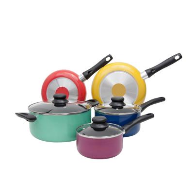 China Best viable popular non-stick ceramic pots set cooking tools granite pan prestige cookware set for sale