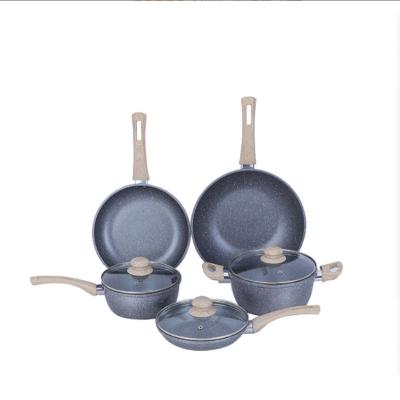 China 7 Piece Aluminum Alloy Cookware Set Sustainable Ceramic Nonstick Pots and Pans Specials for sale