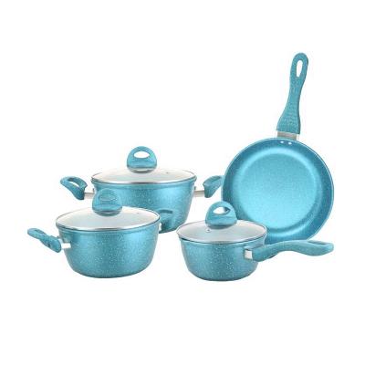 China Sustainable Wholesale Eco - Friendly Aluminum Non - Stick Kitchenware Cookware Set for sale