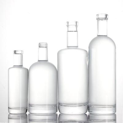 China Wholesale High Quality Empty Beverage Liquor Wine Storage 750ml 700ml Long Neck Colored Round Liquor Bottle Glass Wine Bottle for sale