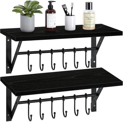 China Minimalist Multifunctional Storage Shelf Rustic Wooden Decoration Shelves For Bathroom for sale