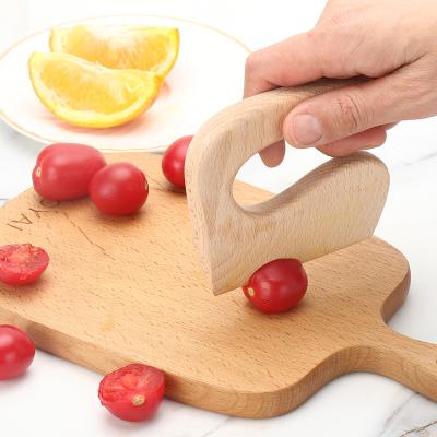 China Sustainable Wooden Handmade Kids Knife For Safe Cooking And Veggies Cutting Fruits for sale