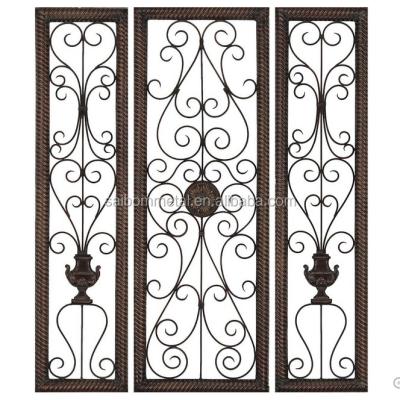 China Easily Assembled Swing Or Sliding Beautiful Hot Galvanized Wrought Iron Driveway Gate for sale