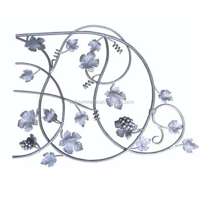 China Gate Fence Handrails Manual Forged Steel Flower Panel, Rosette, Balusters, Wrought Iron Components for sale