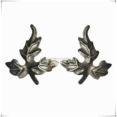 China Gate Fence Railings Wrought Iron Stamped Iron Flowers And Leaves for sale