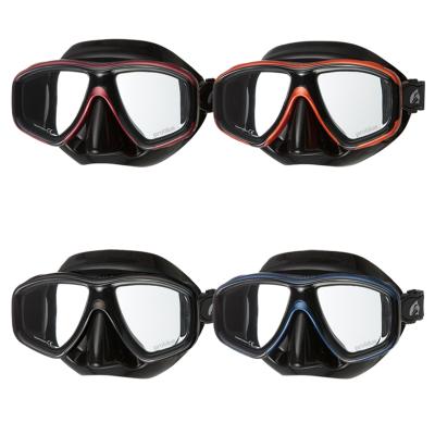 China SCUBA/MS-252B Snorkeling - Replaceable Myopia Glass Air Diving Masks With Black Silicone for sale