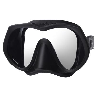 China SCUBA / black silicone skirt snorkeling mask for scuba diving suitable Asian MS-A137B for sale