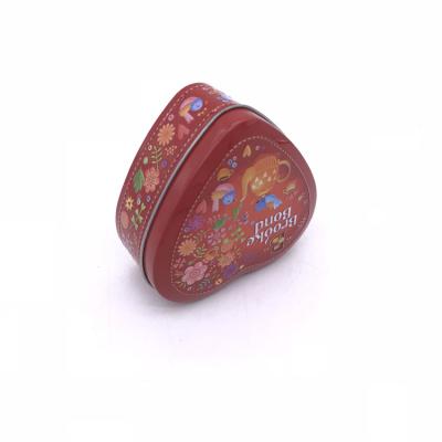 China LFGB Materials Testing Tea Tin Full Embossed Heart Shaped Custom Metal Tin Boxes for sale