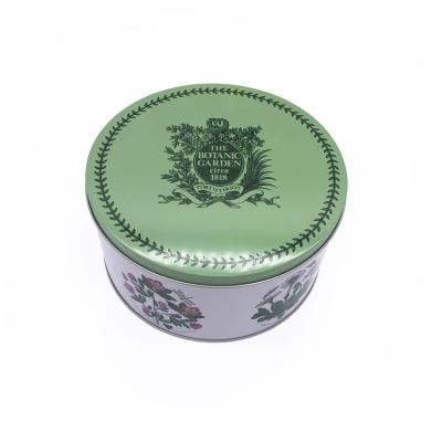 China Recycled Materials 2018 Hot Sale Embossed Circular Food Tin Boxes for sale