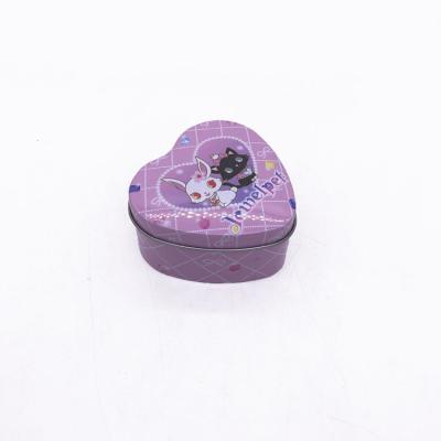 China Custom Heart Shaped Materials Candy Packaging Recycled Metal Tin Box /Can for sale