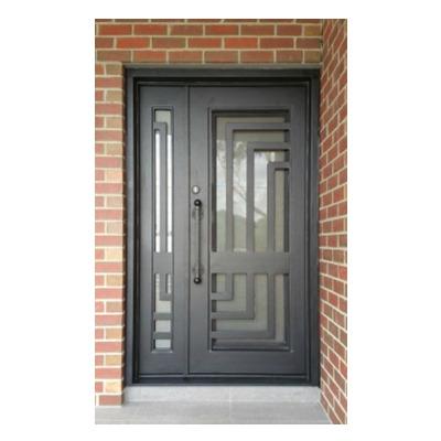 China Modern Heat Insulation Gold Supplier Iron Doors Iron Front Door Wrought Iron Door For Home for sale